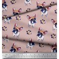 thumbnail image 2 of Soimoi Rayon Fabric Boston Terrier Dog Printed Fabric 1 Yard 42 Inch Wide, 2 of 3