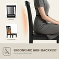 thumbnail image 4 of AFO Wood Dining Chairs Set of 6 with Curved Backrest for Kitchen and Dining Room,Black, 4 of 8
