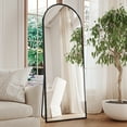thumbnail image 6 of Antok 64"x 21.2" Arched Full Length Mirror Standing Floor Mirror Stand Up Mirror, Black Frame, 6 of 7