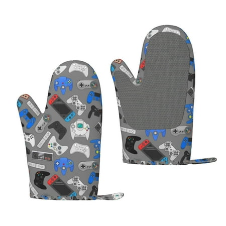 

Matuu Video Game for Silicone Oven Gloves Heat Resistant Grilling Gloves Non-Slip Silicone Oven Mitt Great for Grilling Kitchen and Cooking
