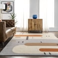 thumbnail image 3 of nuLOOM Cori Wool Abstract Contemporary Area Rug, 8' 6" x 11' 6", Peach, 3 of 9