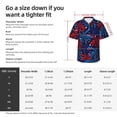 thumbnail image 6 of Lsque Red White Blue Fireworks pattern Hawaiian Shirt for Men, Unisex Summer Beach Casual Short Sleeve Button Down Shirts-Small, 6 of 9