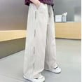 thumbnail image 6 of CONROSES Kids Boys Casual Pants Wide Leg Baggy Pant for Child Solid Elastic Waist Drawstring Cozy Jogger Trousers with Pockets, 6 of 9