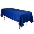 thumbnail image 3 of BalsaCircle 60" x 102" Royal Blue Lamour Satin Rectangular Tablecloth Table Linen | 60x102" Washable Fabric Table Cloth Covers for Buffet Events Kitchen Dining Wedding Party Reception, 3 of 8