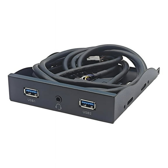 3.5 Inch Desktop Floppy Bay Front Panel with 2 USB 3.0 Connector HD Audio Microphone Port for PC Computer Case