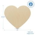 thumbnail image 3 of Wooden Heart Cutouts for Crafts 24 inch, 1/4 inch Thick, Pack of 10 Unfinished Heart Shaped Wooden Cutouts, by Woodpeckers, 3 of 8