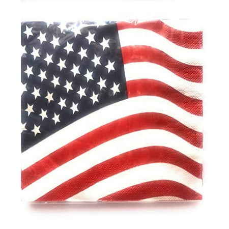 PATRIOTIC DISPOSABLE NAPKINS (FLAG)