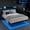 D, variant on Virans Full Size Floating Bed Frame with Rgb LED Lights and Charging Station, Heavy Duty Metal Platform Beds, No Box Spring Needed, Black