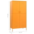 thumbnail image 3 of vidaXL Garde-Robe Jaune Moutarde 90x50x180 cm Acier, 3 of 4
