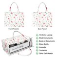 thumbnail image 2 of Large Capacity Tote Bag,White Christmas Reindeer and Tree Pattern Handbag Fashion Luxury Tote Bag,15.7"x13"x 5.1" Inches,Laptop Compatible, 2 of 6