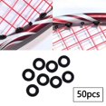 thumbnail image 2 of Siruishop 50 Pcs Œillets de Badminton Rondelles en Nylon Universelles Portables pour Double Trous de Fil de Réparation Œillets Anneaux Noir, 2 of 2