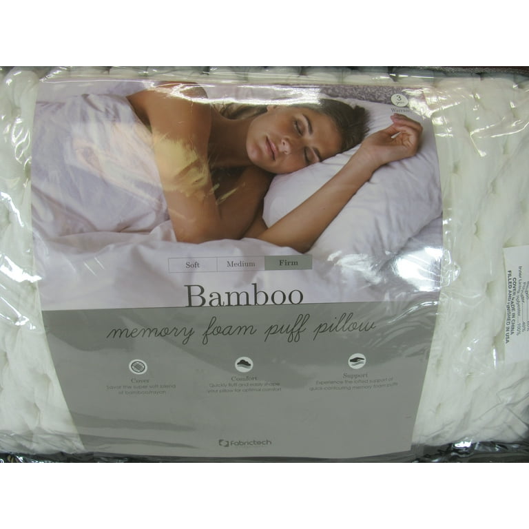 Fabrictech Cooling Memory Fiber Pillow Queen, White