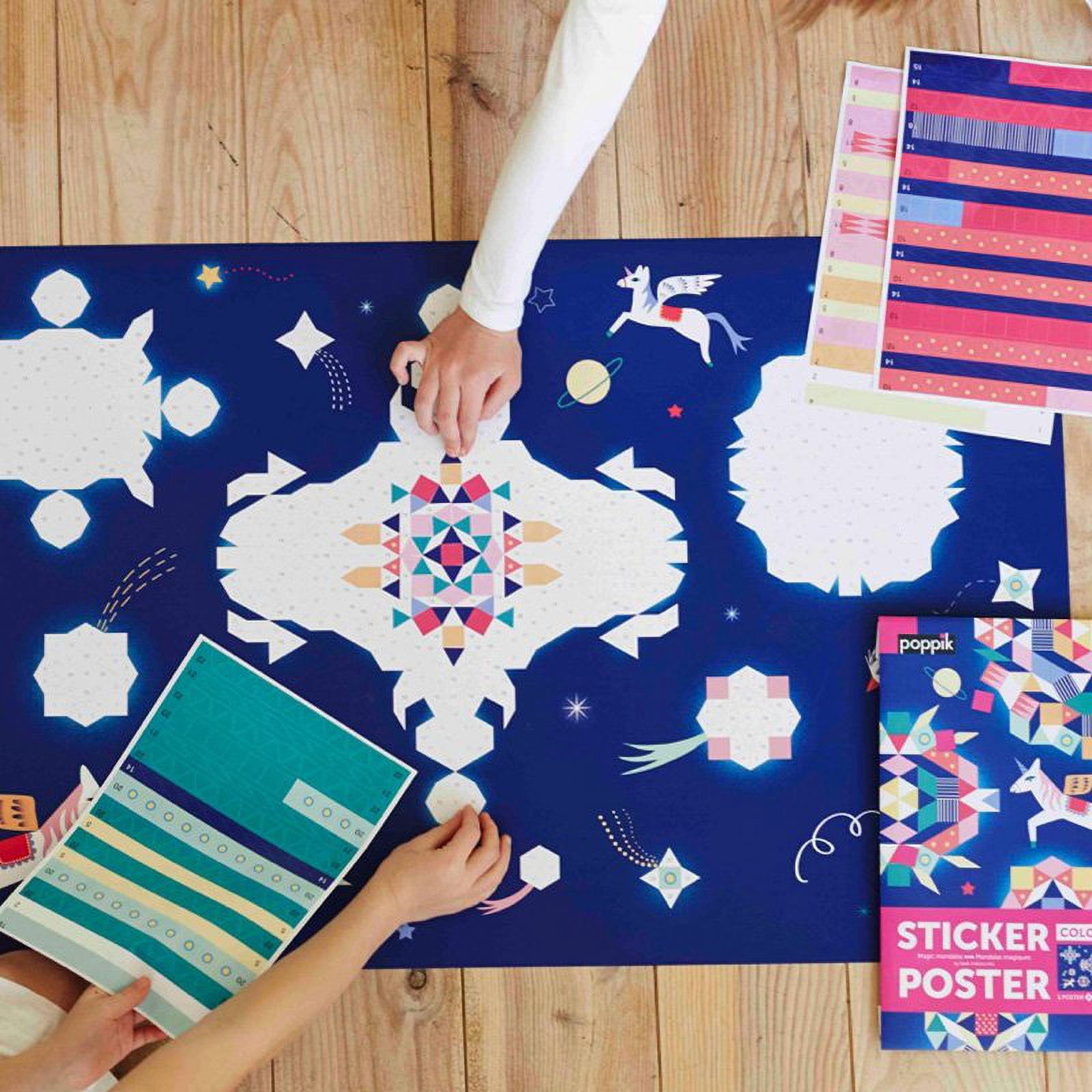 POPPIK Stickers Art Activity for Kids and Family Book Fun Educational Poster Kit Activity 1100 Stickers Book Constellation