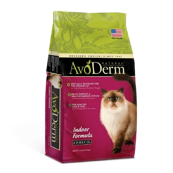 AvoDerm Natural Indoor Hairball Formula Corn Free Cat Food, 3.5-Pound