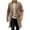 Coffee, variant on Mens Trench Coat Slim Fit Double Long Peacoat Color: Brown Size: XL