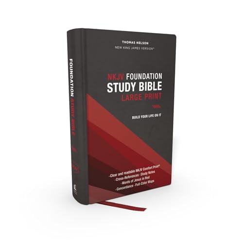 Pre-Owned Nkjv, Foundation Study Bible, Large Print, Hardcover, Red Letter, Comfort Print: Holy Bible, New King James Version (Hardcover) 0785261087 9780785261087