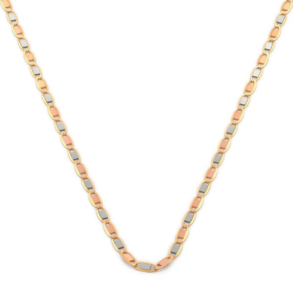 Cadena Casa del Anillo Oro Sólido Florentino Italiano 10K 45 cm Amarillo