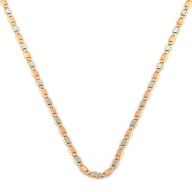Cadena Casa del Anillo Oro Sólido Florentino Italiano 10K 45 cm Amarillo