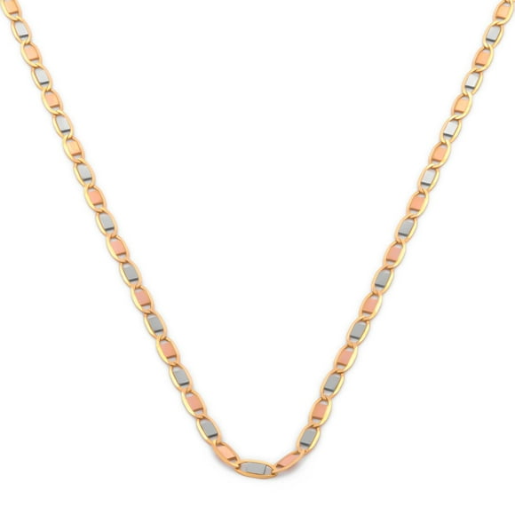 Cadena Casa del Anillo Oro Sólido Florentino Italiano 10K 45 cm Amarillo