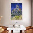 thumbnail image 3 of Elephant Stock The Church At Auvers Sur Oise Wall Art - Vertical Multi Panel Canvas - Living Room Wall Decor - Religion Spirituality Multi Panel - Gray And Blue Decor By Vincent Van Gogh - 32" X 50", 3 of 8