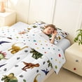 thumbnail image 4 of Metsweet Animal Dinosaur Twin Comforter Sets 2pcs, Jungle Wildlife Bedding Set, Green Brown Gray,1 Comforter and 1 Pillowcase, 4 of 6