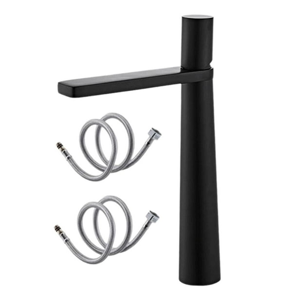 Grifo de baño con temperatura ajustable para lavabo de cocina o RV negro largo