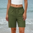 thumbnail image 4 of Womens Cargo Shorts High Waisted Button Quick Dry Athletic Shorts Lightweight Running Summer Hiking Shorts with Pockets, 4 of 9
