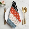 thumbnail image 2 of Modern Bohemian Cloth Napkins, Colorful Minimalist Abstract Paisley Boho Washable and Reusable Dinner Napkins Set of 6, Table Napkin for Kitchen Party Birthday Wedding Hotel Housewarming 20"x20", 2 of 9