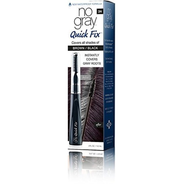 no gray quick fix instant touch-up for gray roots (set of 1, brown/black)