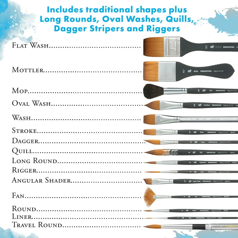 (6) Andrew Mack Brush Sword Striping Series 10 Sizes 000-3 Pinstriping  Brushes