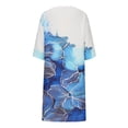 thumbnail image 5 of QIPOPIQ Robes pour Femmes Taille Empire à Volants Manches Courtes Col en V Confortable Tendance Décontractée Robe d'Été Imprimée Mi-Manches 2023 Offres, 5 of 5