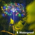 thumbnail image 2 of Syenll Solar Firework Lights, 2 Pack 120 LED Solar Garden Stake Lights for Outdoor Patio Lawn Decor (Multicolor), 2 of 9
