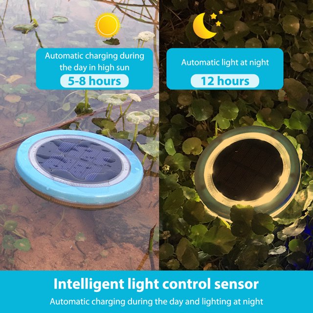 Lámpara Luces solares flotantes Ndcxsfigh LED de inducción a prueba de agua