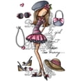 thumbnail image 2 of Little Darlings ADU102 All Dressed Up Cling Stamp 4"X7" - A Girl Can't Have Too Many, 2 of 2