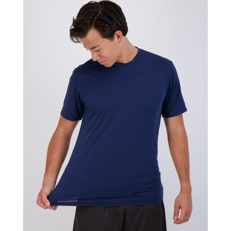 Real Essentials 5 Pack: Men’s Dry-Fit Moisture Wicking Active Athletic  Performance Crew T-Shirt