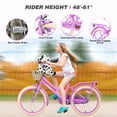 thumbnail image 3 of Couleurs Multiples, Vélo pour Filles avec Panier pour Enfants de 7 à 10 Ans, Roue de 20 Pouces, Roues Stabilisatrices Non Incluses, 3 of 6
