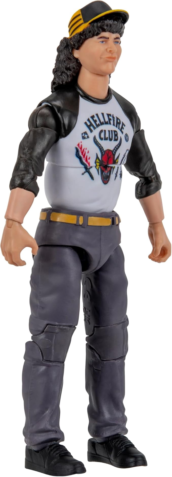 Stranger Things Dustin Upside Down Collector Figure - 6 inch Highly Detailed Figure with Soft Good Clothing and Unique Accessories