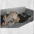 thumbnail image 6 of Lake Soft Flannel Fleece Throw Blanket, Tahoe at Sunset Clear Sky and Single Pine Tree Rest Peaceful Weekend Photo Print, Cozy Plush for Indoor and Outdoor Use, 60" x 80", Blue Grey, by Ambesonne, 6 of 6