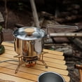 thumbnail image 4 of Hervidor de Camping de acero inoxidable, mango extraíble, hervidor de cocina portátil de acero inoxidable 304 para senderismo al aire libre, 4 of 11