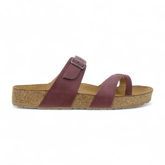 Haflinger Unisex Juno Burgundy Leather Sandals 819079.BURDEOS<span> - </span>42