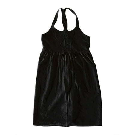 

Clearance! Blecry Solid Color Home Kitchen Women s Fashion Anti-Fouling Vest Cross-Over Apron Black Washed Cotton Linen Kitchen Apron for Cooking Baking Ruffles Work Clean Apron