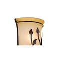 thumbnail image 3 of Regency Hill Leaf and Vine Pocket Farmhouse Rustic Wall Light Sconce Bronze Hardwire 8 1/2" Fixture Rimmed Amber Glass for Bedroom Bedside Bathroom, 3 of 7