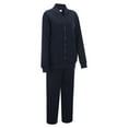 thumbnail image 4 of Fiaer,Womens Full Zip Oversized Sweatsuits Sets with Pocket,Long Sleeve V Neck Jacket and Straight Leg Pants 2 Piece,Women's Loose Fit Solid Tracksuit Set Navy XXXL, 4 of 9