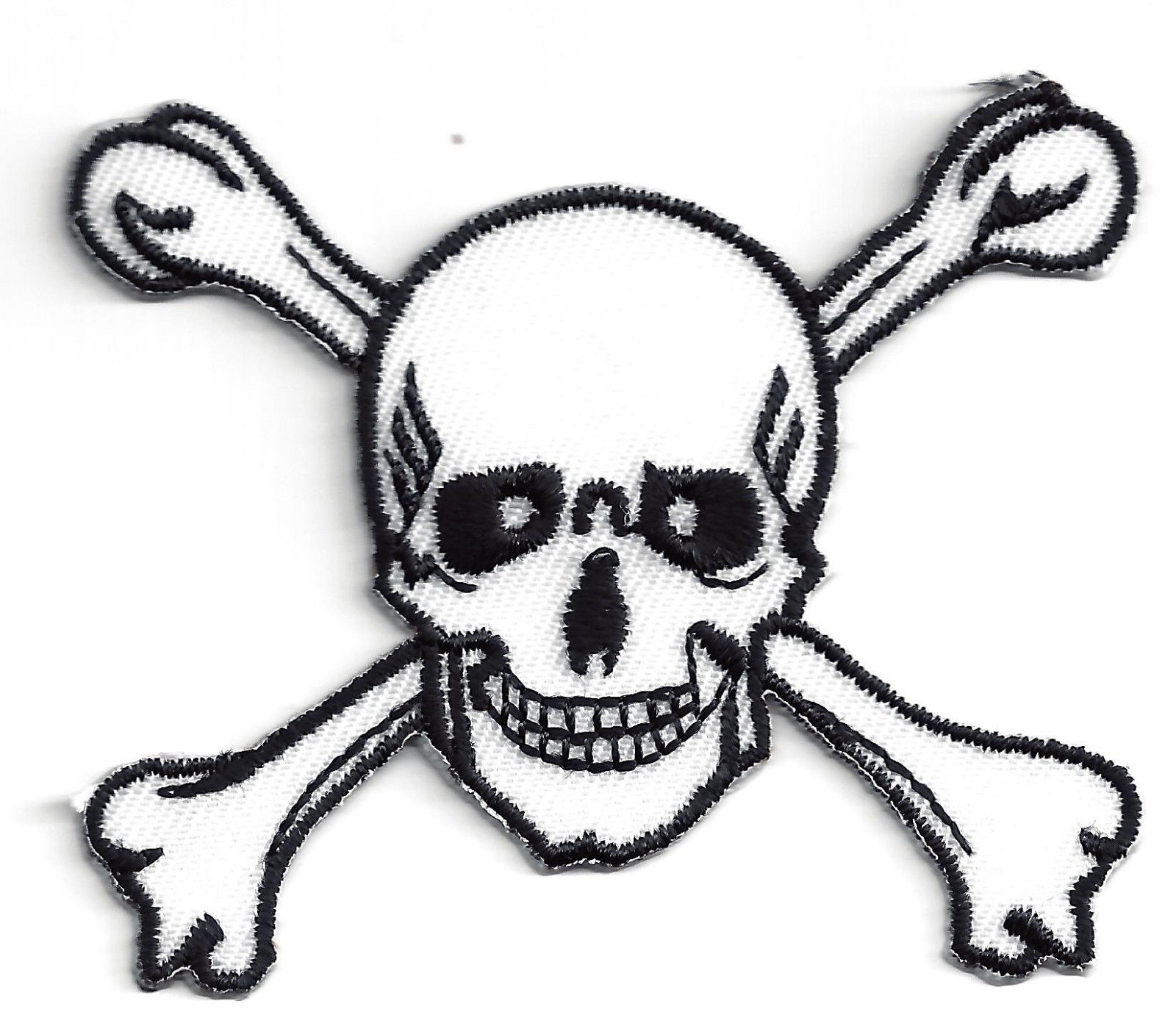 Jolly Roger Skull & Crossbones Embroidered Iron-On Patch – Pirate Flag, Patchwork Paradise