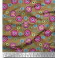 thumbnail image 1 of Soimoi Poly Georgette Fabric Flower Artistic Print Sewing Fabric Yard 42 Inch Wide, 1 of 3