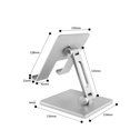 thumbnail image 2 of <p>Tablet Stand Holder Tablet Stand Multi Angle Adjustment Folding Stable Aluminum Alloy Tablets Holder For  Travelling</p>, 2 of 8