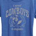 thumbnail image 3 of Instant Message - I Need Cowboys And Tequila - Women's Short Sleeve Graphic T-Shirt, 3 of 6