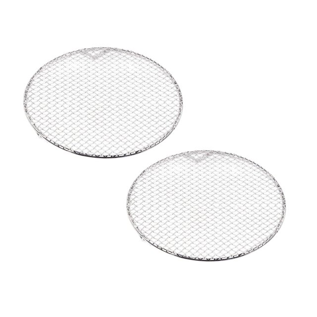 Oleegame 2PC Vegetable Peeler Stainless Steel Outdoor Home Cooking Stainless Steel Barbecue Rectangular Semicircular Multi Shape Multi Size Storage Barbecue Net