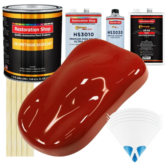 Candy Apple Red Gallon URETHANE BASECOAT CLEARCOAT Car Auto Paint FAST Kit