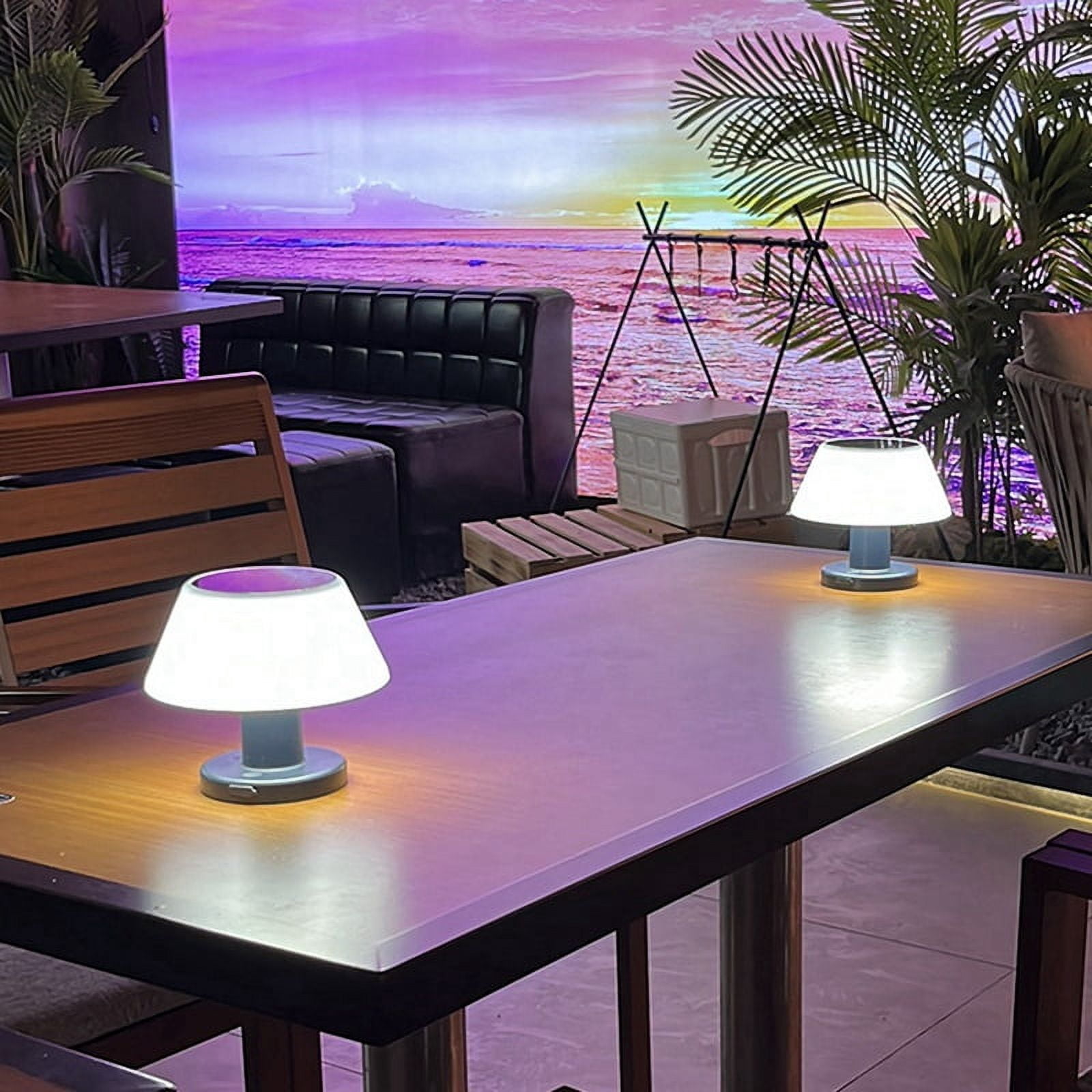 Outdoor Solar Table Lamp Waterproof Garden Indoor Desk Solar Read Lamp Dimmable Cordless Night Light